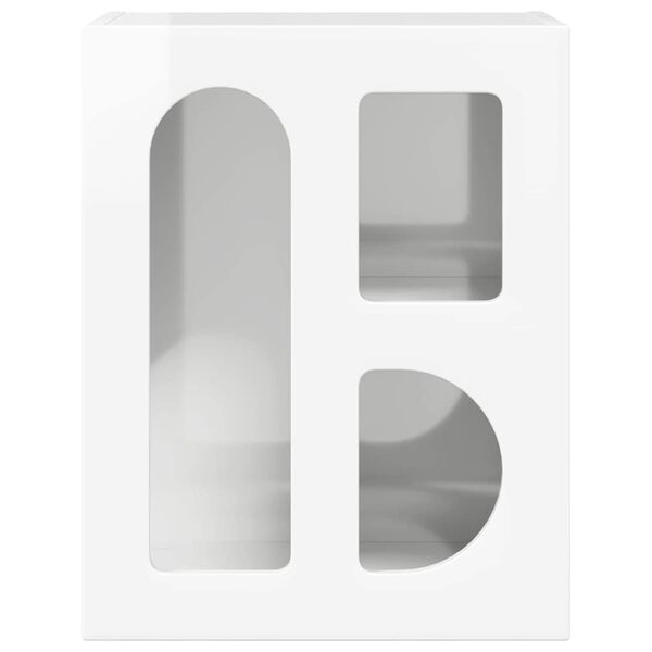 vidaXL &Ouml;&ouml;kapp Kergelt l&auml;ikiv valge 40 x 35 x 50 cm Tehispuit