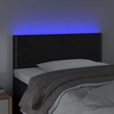 vidaXL LED-voodipeats, must, 80x5x78/88 cm, samet