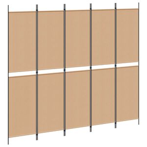 vidaXL 5-paneelne ruumide jagaja Beež 250 x 220 cm kangas