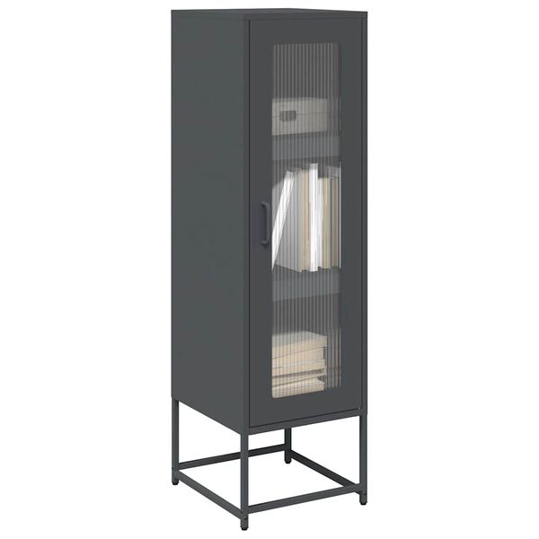 vidaXL Highboard antratsiit 36x39x123 cm k&uuml;lmvaltsitud teras