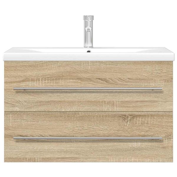 vidaXL 2-osaline vannitoa mööblikomplekt, Sonoma tamm, tehispuit