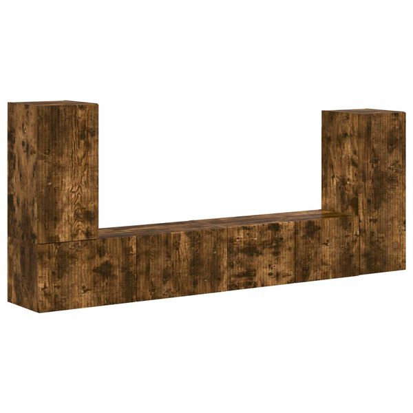 vidaXL Telerikapi komplekt 4 pcs Suitsetatud tamm Tehispuit