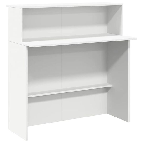 vidaXL vastuvõtulaud, valge, 100 x 50 x 103,5 cm, töödeldud puit