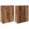 vidaXL Seinale kinnitatav kapp 2 pcs Vana puit 69,5 x 34 x 90 cm