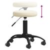 vidaXL Massage Stool Velvet Cream