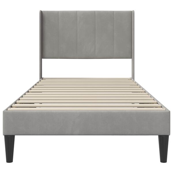 vidaXL Voodi raam peaga Helehall 80 x 200 cm Samet