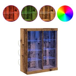 vidaXL LED Kummuti Vana puit 41 x 37 x 100 cm Tehispuit