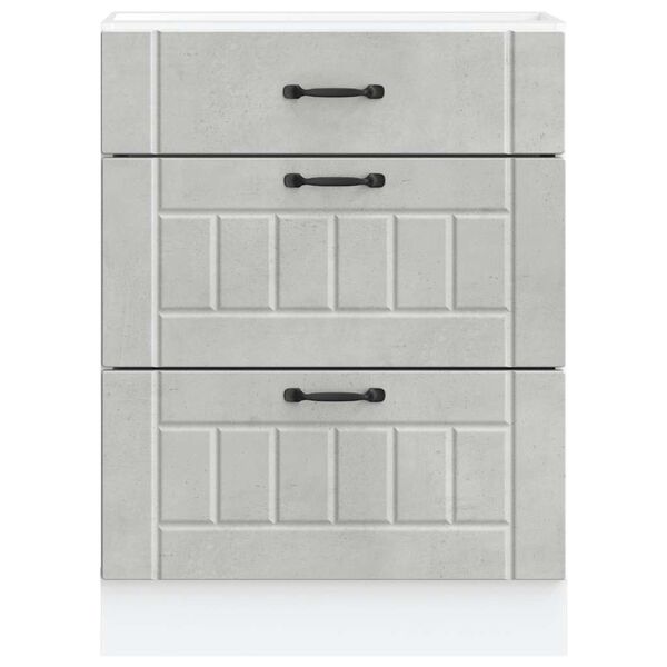 vidaXL k&ouml;&ouml;gi aluskapp Lucca, betoonhall, tehispuit