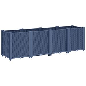 vidaXL aia taimekast, sinine hall, 160 x 40 x 53 cm, PP
