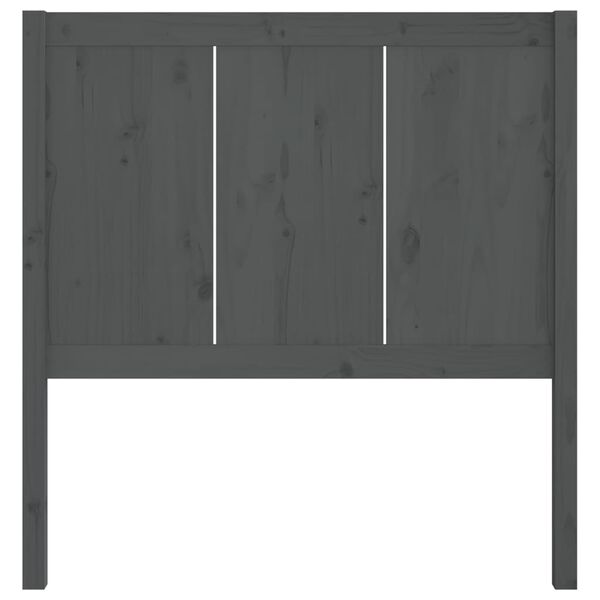 vidaXL voodipeats, hall, 80,5x4x100 cm, männipuit