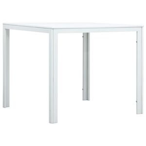 vidaXL kohvilaud, valge, 78 x 78 x 74 cm, HDPE, puiduv&auml;limus