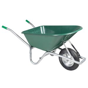 vidaXL Wheelcarrow Green 90 L 150 kg tsingitud teras ja plast