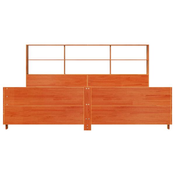 vidaXL voodiraam ilma madratsita, vahapruun, 180 x 200 cm, m&auml;nnipuit