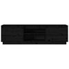 vidaXL telerikapp, must, 140 x 35 x 40 cm, m&auml;nnipuit
