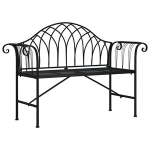vidaXL 2-kohaline aiapink, 128 cm, must, teras