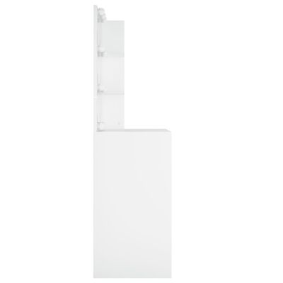 vidaXL tualettlaud valge LEDiga 60x40x140 cm