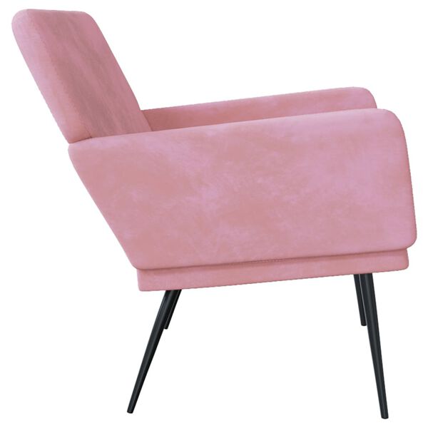 vidaXL pink, roosa, 108 x 79 x 79 cm, samet