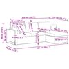 vidaXL Diivan Veinpunane &Uuml;ldm&otilde;&otilde;tmed: 228 x 134 x 80 cm (L x S x K)
