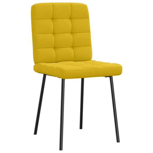 vidaXL s&ouml;&ouml;gitoolid 4 tk, kollane, samet