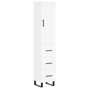 vidaXL k&otilde;rge kapp, valge , 34,5x34x180 cm, tehispuit