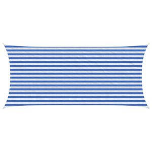vidaXL P&auml;ikesetelgi sail Sinine ja Valge 2 x 5 m HDPE