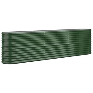 vidaXL aia taimelava, galvaniseeritud teras, 260x40x68 cm, roheline