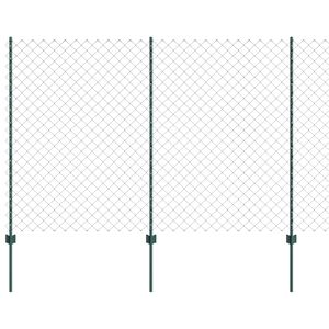 vidaXL Metallv&otilde;rk koos postiga 25 x 1,6 m (L x K) PVC-kaetud teras