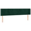 vidaXL voodipeats servadega, tumeroheline, 163x16x78/88 cm, samet