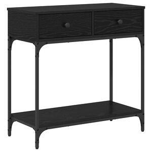 vidaXL Konsoollaud Must tamm 75 x 34,5 x 75 cm Tehispuit