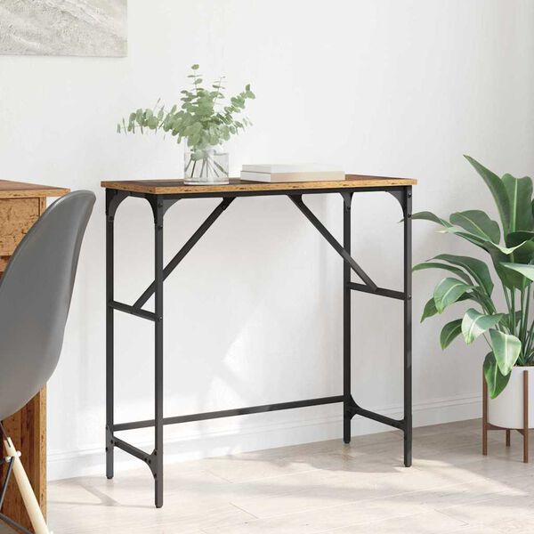 vidaXL Konsoollaud Vana puit 75 x 32 x 75 cm Tehispuit