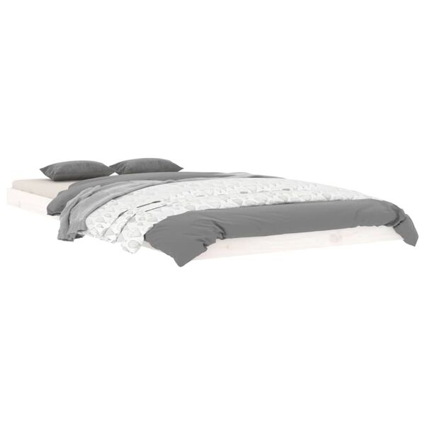 vidaXL voodiraam, valge, 100 x 200 cm, m&auml;nnipuit