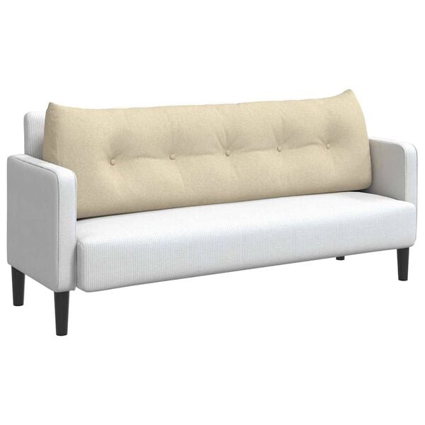 vidaXL Seljatugi padi cream 160 x 24 x 50 cm kangas