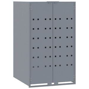 vidaXL ratastega pr&uuml;gikasti kuur, hall, 69x79x117 cm, teras