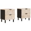 vidaXL &Ouml;&ouml;lambi kapp 2 tk Valge 40 x 33 x 46 cm Tugev mango puu
