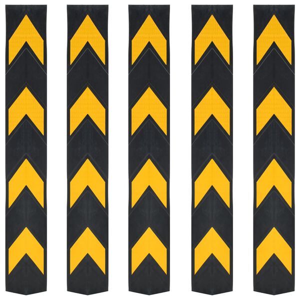 vidaXL helkuritega nurgakaitsmed, 5 tk, kummist, 80 cm