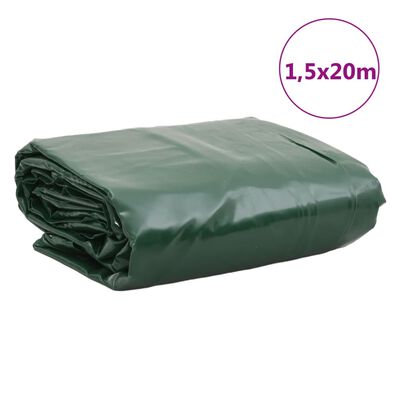 vidaXL present, roheline, 1,5 x 20 m, 650 g/m²