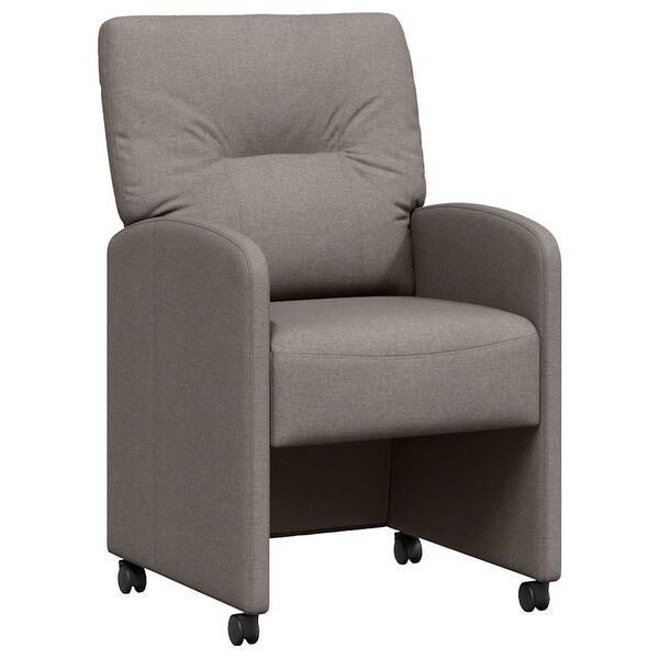 vidaXL Ratastega S&ouml;&ouml;gi-toolid 2 pcs Pruunikashall 57 x 67 x 95 cm