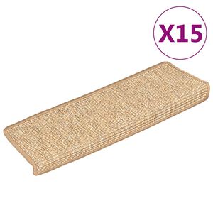 vidaXL trepimatid 15 tk 65 x 21 x 4 cm helepruunid ristk&uuml;likukujulised servad