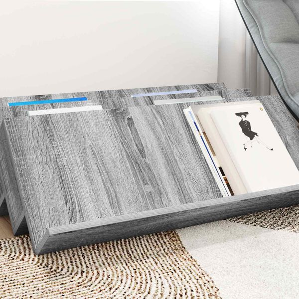 vidaXL Ajakirja riiul riiuliga Hall Sonoma 90 x 53 x 28,5 cm Tehispuit