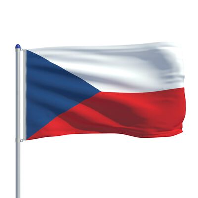 vidaXL Tšehhi Vabariigi lipp ja lipumast, alumiinium, 6 m