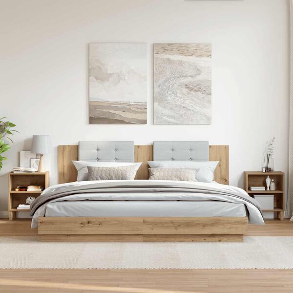 vidaXL &ouml;&ouml;kapid 2 tk, artisan tamm, 40 x 30 x 50 cm, tehispuit