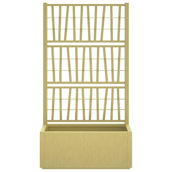 vidaXL Aianduk trellisega Roheline 80 x 36 x 140 cm PP