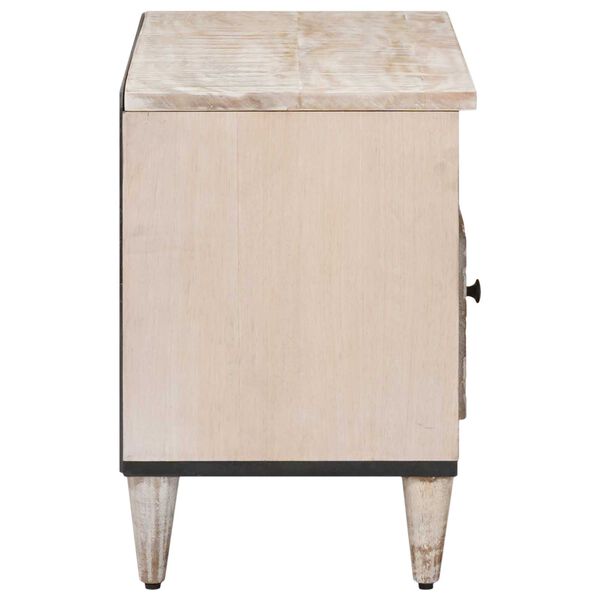 vidaXL Telerikapp sahtliga Valge 80 x 33,5 x 46 cm Tugev mango puu