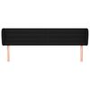 vidaXL voodipeats servadega, must, 203x23x78/88 cm, kangas