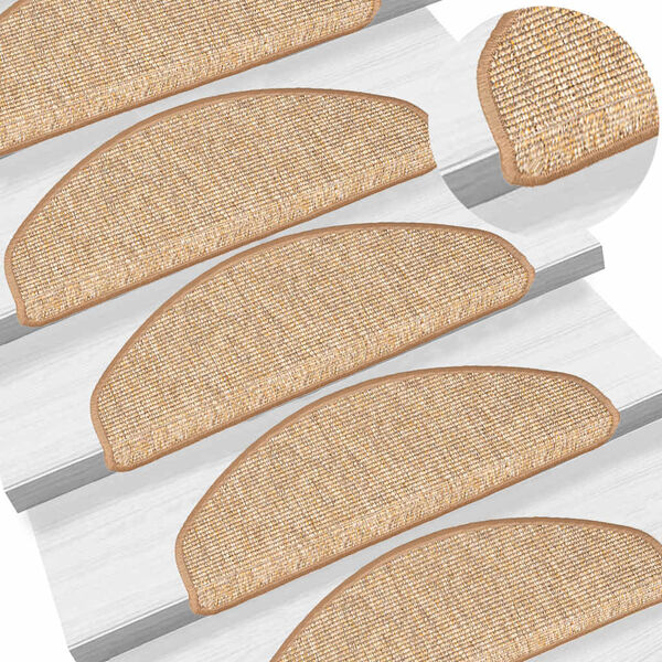 vidaXL trepimatid 15 tk 65 x 21 x 4 cm helepruunid poolringikujulised suured