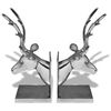 vidaXL bookends deer 2 tk alumiinium hõbe