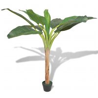 vidaXL kunsttaim banaanipuu potiga 150 cm, roheline