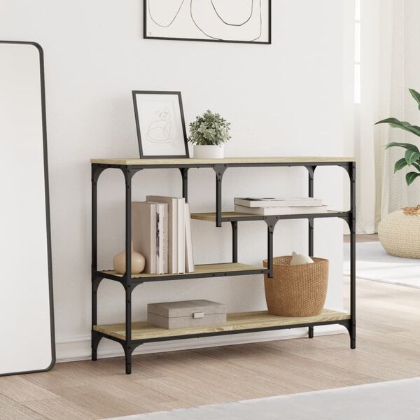 vidaXL konsoollaud, Sonoma tamm, 100x30x75 cm, tehispuit