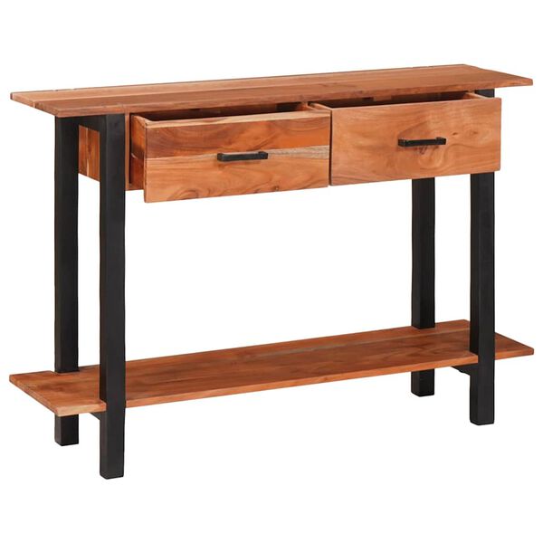 vidaXL Konsoollaud sahtliga Pruun 110 x 30 x 75 cm tugev akaatsiapuit