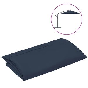 vidaXL asenduskangas aia p&auml;ikesevarjule, sinine, 300 cm